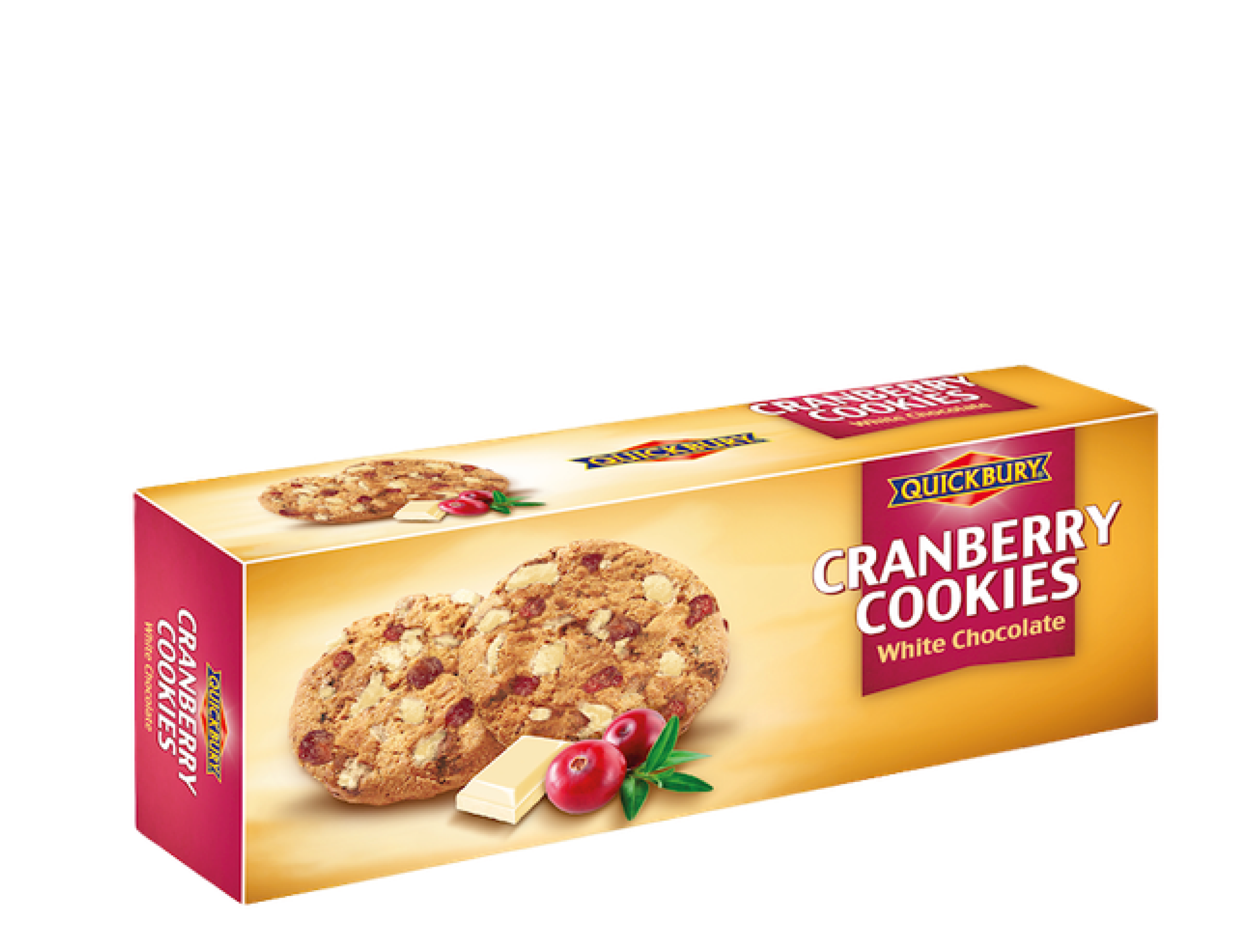 Cranberry Cookies White Chocolate | QUICKBURY | 18 items per pack