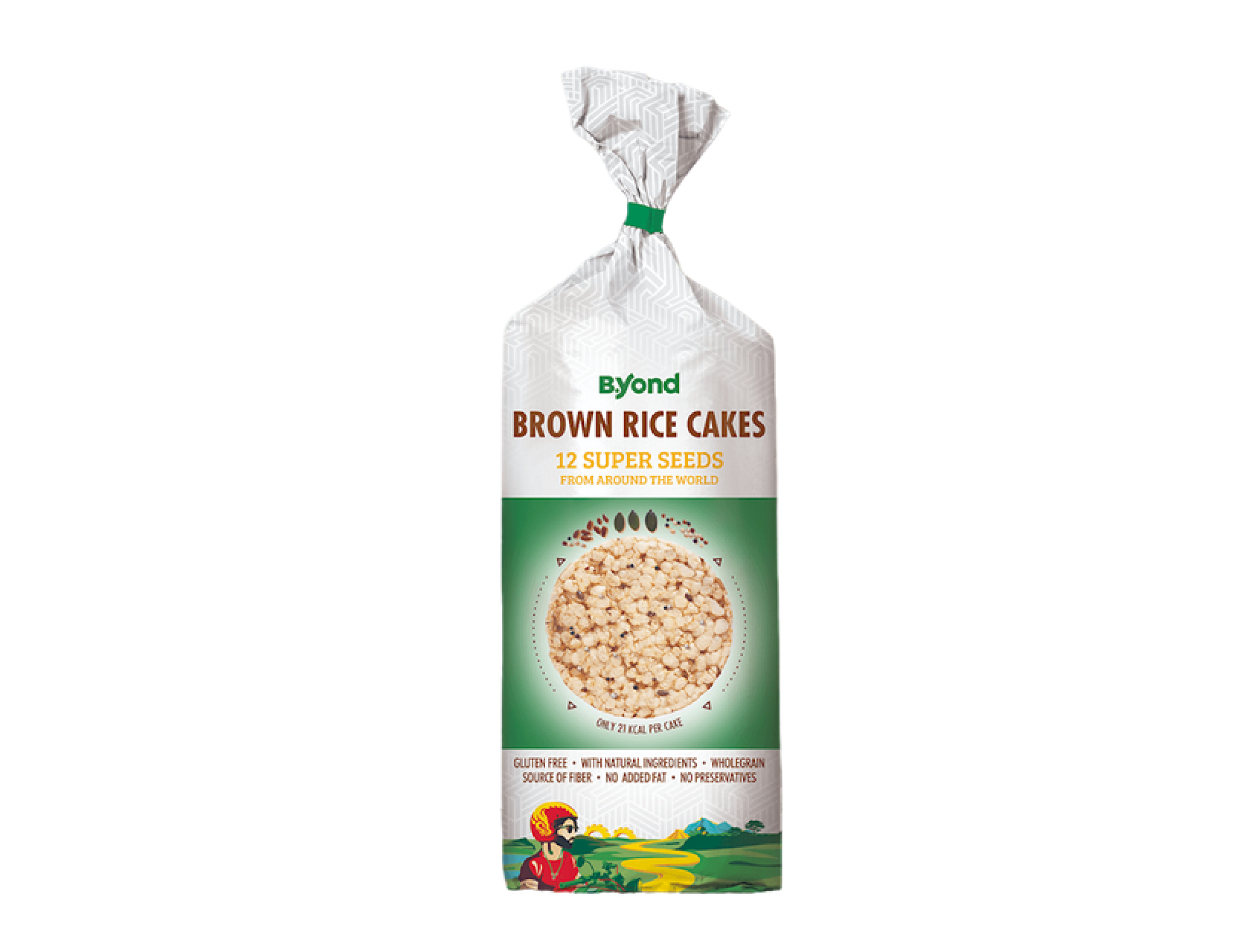 B.Yond Brown Rice Cakes, 12 Super Seeds | Ficosota | 12 items per