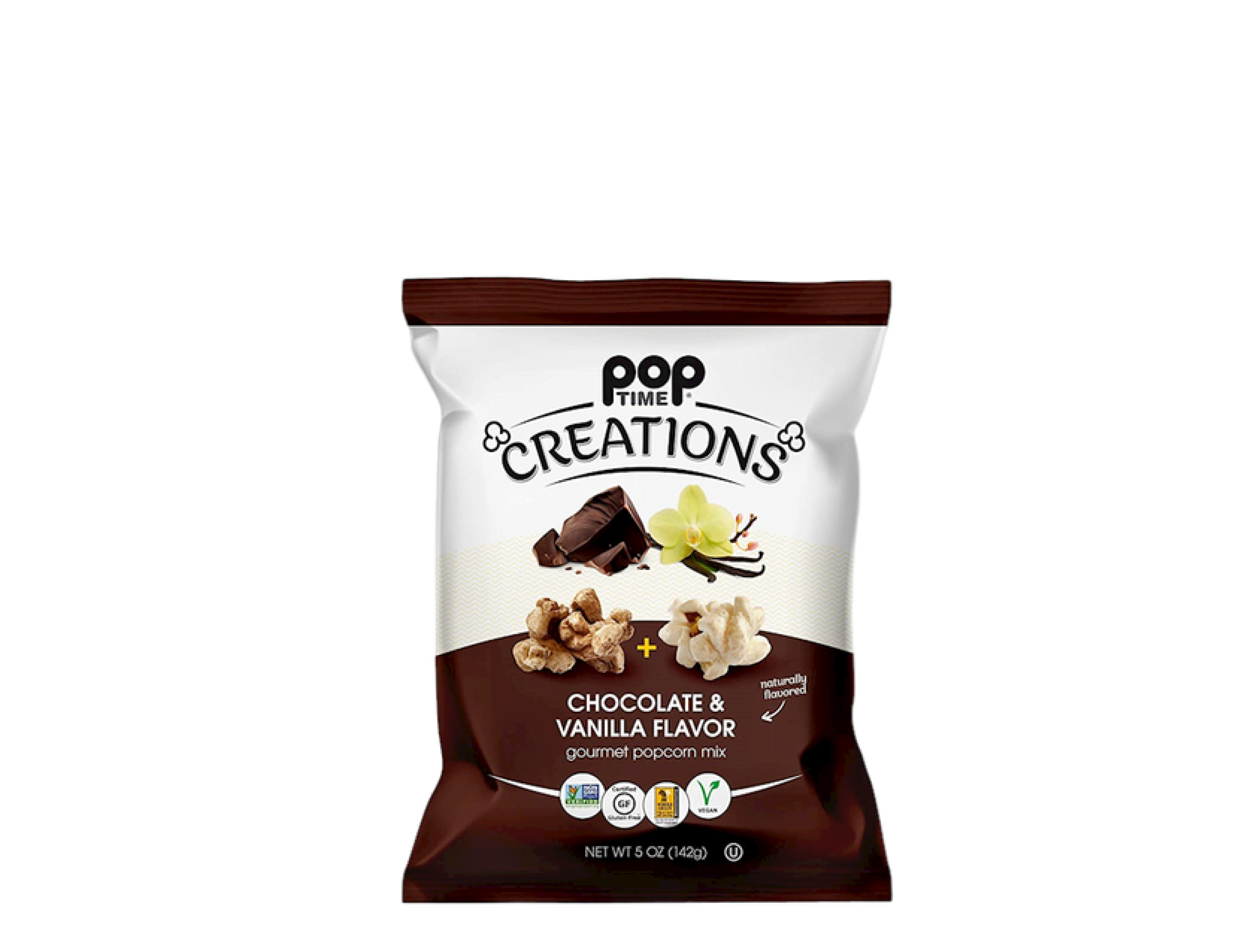 Gourmet Popcorn Mix, Chocolate & Vanilla | Poptime | 6 items per