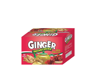 Instant ginger tea with Hibiscus (Roselle) (decaf)