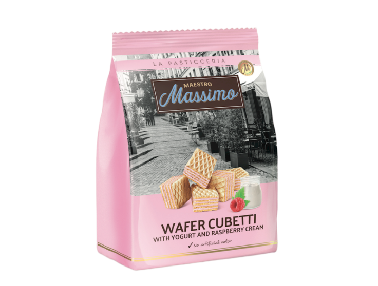 Wafer Cubetti, Raspberry-Yogurt | Maestro Massimo | 12 items per pack ...