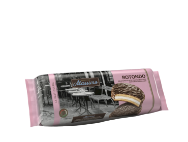 Rotonda Choc Mounted with Marshmallow Biscuit
