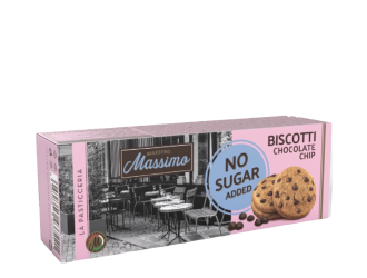 Biscotti, Choc Chip, No Sugar Added