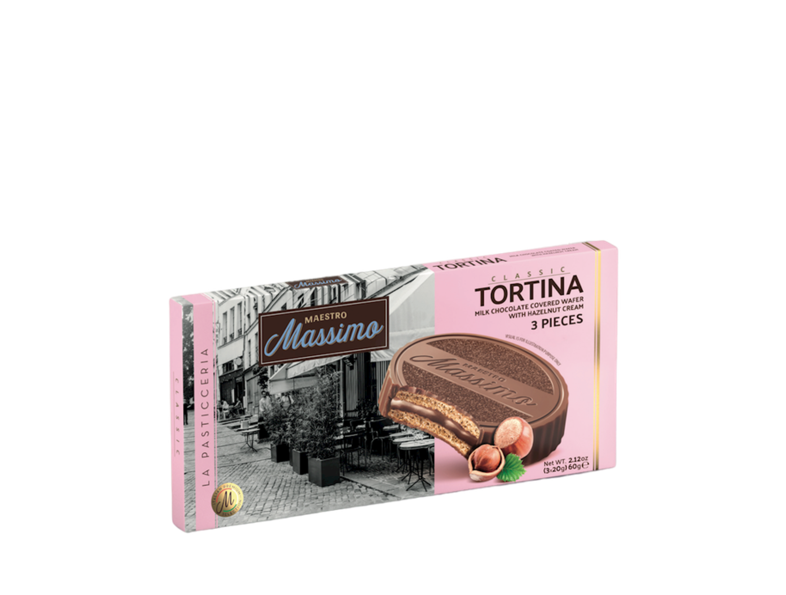 Tortina C. Wafer, Milk Chocolate | Maestro Massimo | 24 items per