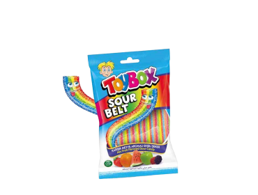 Licorice Sour Belt, Mixed Fruit Flavored Sour Candy