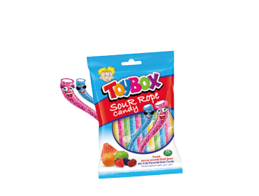 Licorice Sour Rope, Mixed Fruit Flavored Sour Candy