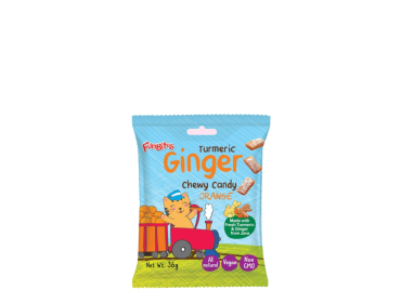 Funbites, Turmeric Ginger Chewy Candy, Orange