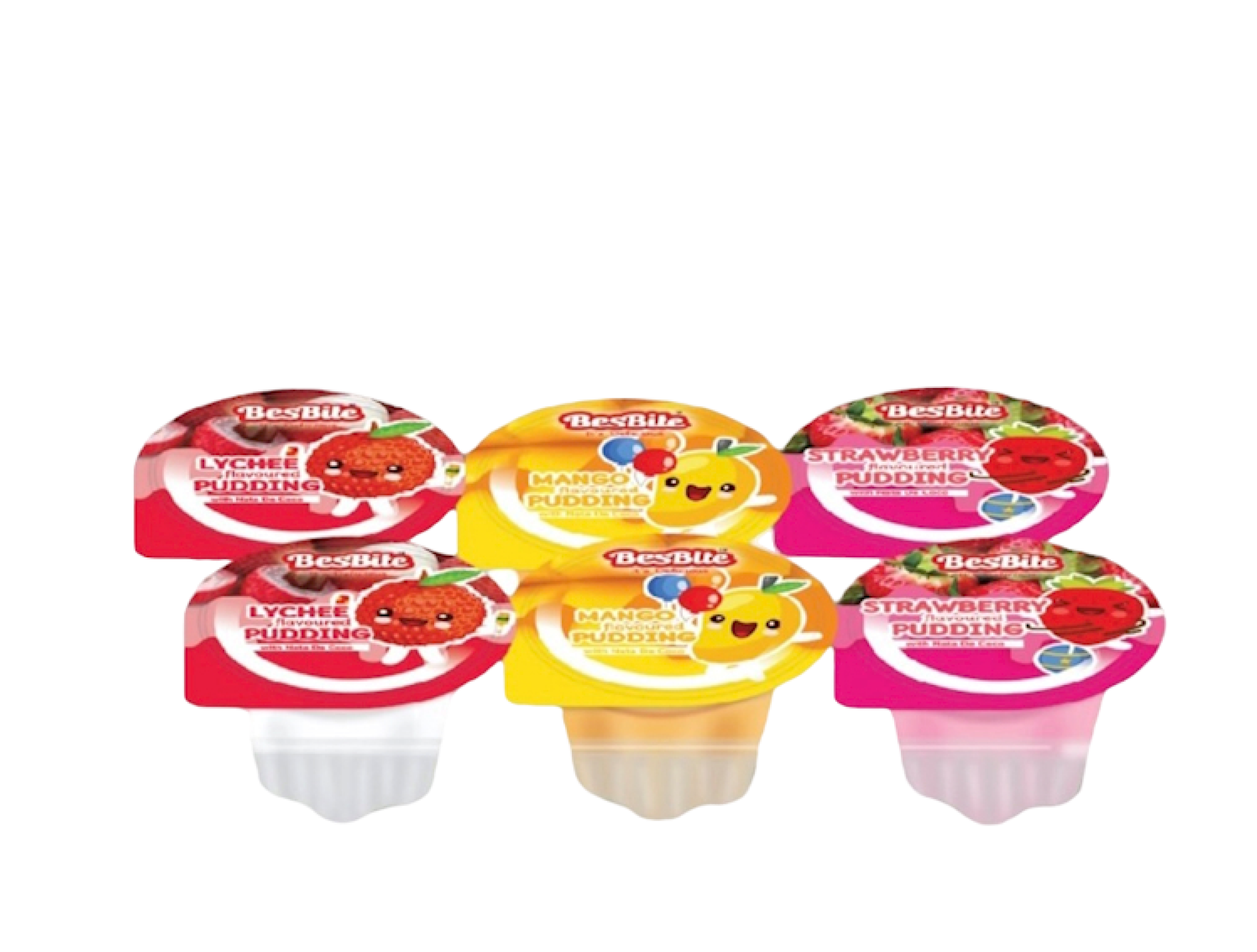 Fruity Pudding with Nata de Coco | Besbite | 16 items per pack