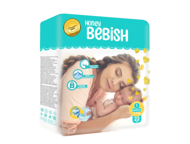 Honey Bebish Diaper Size 1-22 Count