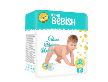 Honey Bebish Diaper Size 5-15 Count