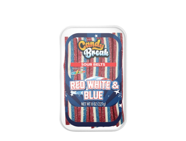 Vegan Liquorice Sour Red White Blue Belts