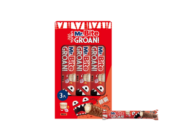 Mr. Bite, Groan Milk Cream Filling Coated with Milk Chocolate