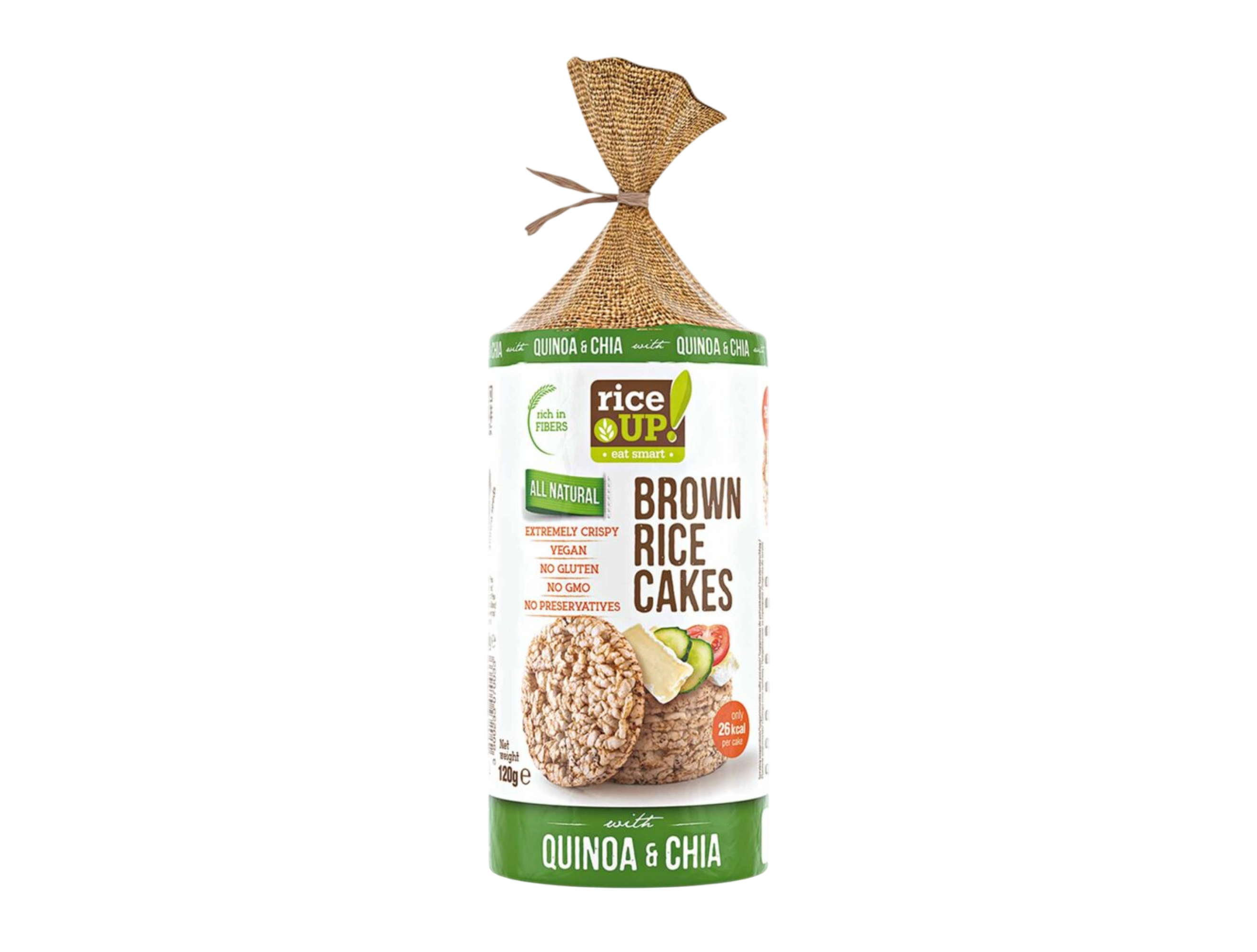 Whole Grain Rice Cakes Chia & Quinoa | RiceUP! | 12 items per pack