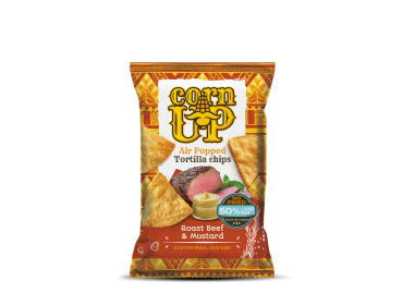 CornUP! Popped Tortilla Chips, Roast Beef & Mustard