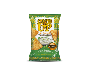 CornUP! Popped Tortilla Chips, Sour Cream & Green Onion
