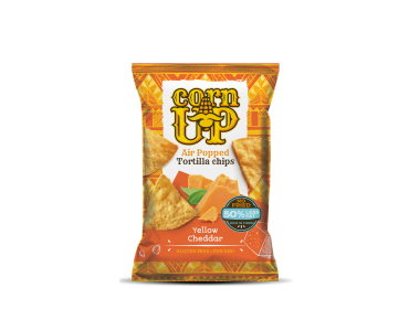 CornUP! Popped Tortilla Chips, Yellow Cheddar