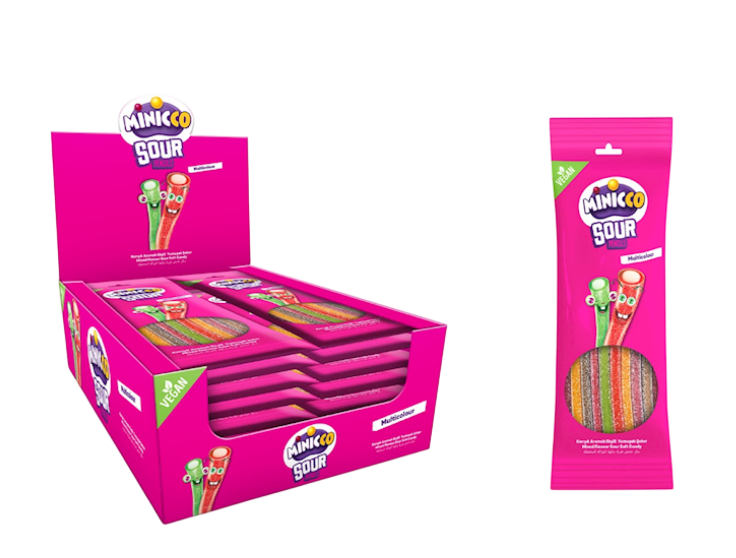 Minicco Vegan Multicolour Multiflavour Sour Pencils | ANL | 12