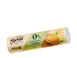 Elgovita Lemon Sandwich Biscuits 0% Sugar Added