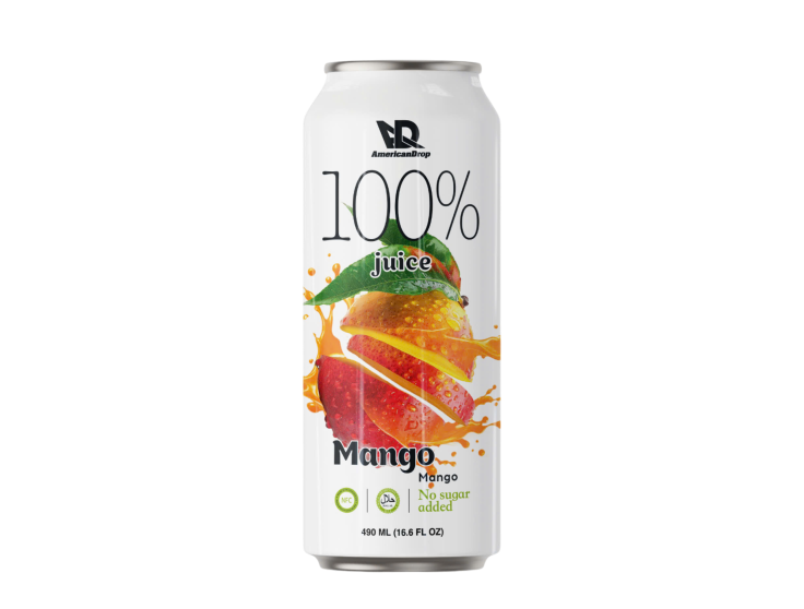 100% Mango juice, no pulp | AMERICAN DROP | 24 items per pack