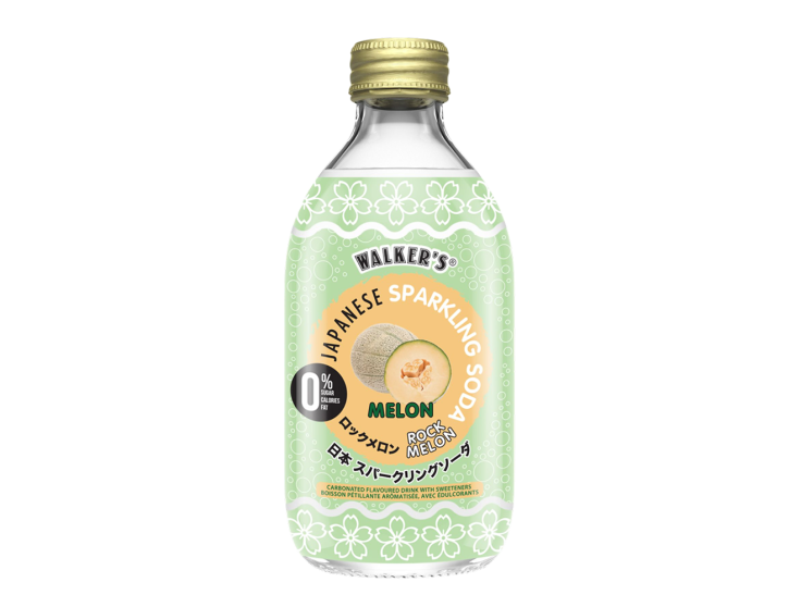 Japanese Sparkling Soda Rock Melon (Zero Sugar) | Walker's | 24
