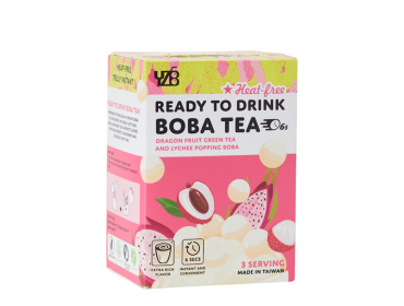 Instant Dragon Fruit Green Tea + Lychee Boba