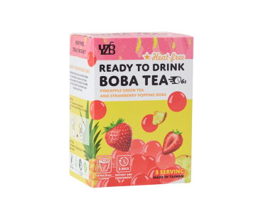 Instant Pineapple Green Tea + Strawberry Boba