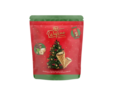 WAFINO MINI CORNET HAZELNUT DOYPACK CHRISTMAS BOX