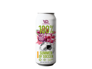 100% RED GRAPE juice NO PULP SUMMER OF SOCCER