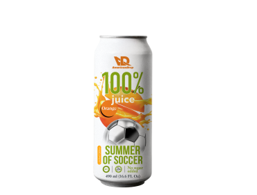 100% ORANGE juice NO PULP SUMMER OF SOCCER