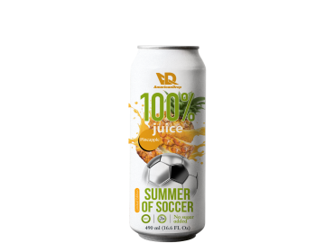 100% PINEAPPLE juice NO PULP SUMMER OF SOCCER